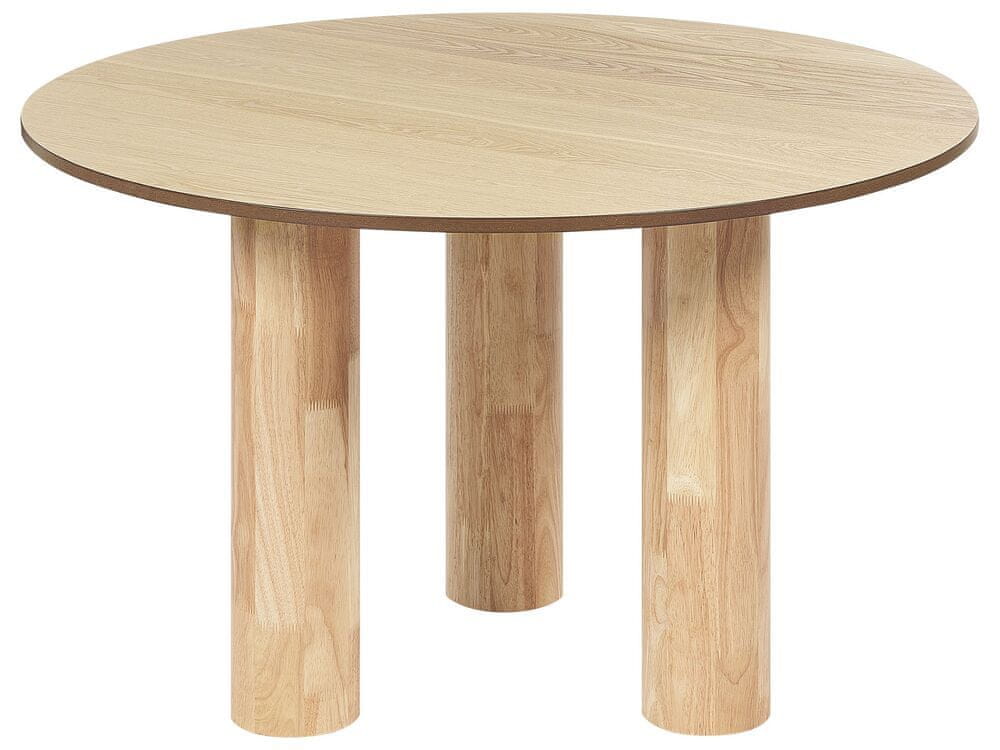 Beliani Okrúhly jedálenský stôl 120 cm svetlé drevo ORIN